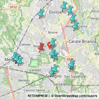 Mappa Via San Vincenzo, 20833 Giussano MB, Italia (2.42833)