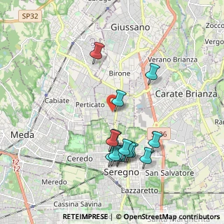Mappa Via San Vincenzo, 20833 Giussano MB, Italia (1.83077)