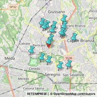 Mappa Via San Vincenzo, 20833 Giussano MB, Italia (1.60647)