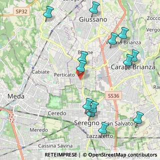 Mappa Via San Vincenzo, 20833 Giussano MB, Italia (2.44538)