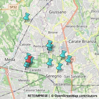 Mappa Via San Vincenzo, 20833 Giussano MB, Italia (1.92667)