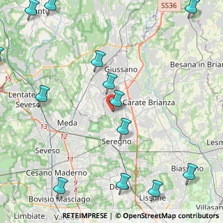 Mappa Via San Vincenzo, 20833 Giussano MB, Italia (6.39286)