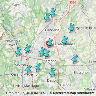 Mappa Via San Vincenzo, 20833 Giussano MB, Italia (4.06769)