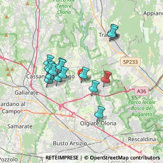 Mappa Via Venegoni Mauro, 21054 Fagnano Olona VA, Italia (3.31235)