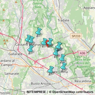 Mappa Via Venegoni Mauro, 21054 Fagnano Olona VA, Italia (2.85167)