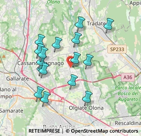Mappa Via Venegoni Mauro, 21054 Fagnano Olona VA, Italia (3.4475)