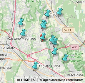 Mappa Piazza XX Settembre, 21054 Fagnano Olona VA, Italia (3.3925)