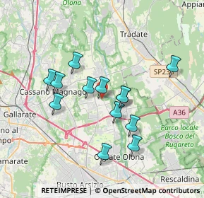Mappa Piazza XX Settembre, 21054 Fagnano Olona VA, Italia (3.09)