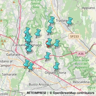 Mappa Piazza XX Settembre, 21054 Fagnano Olona VA, Italia (3.5775)