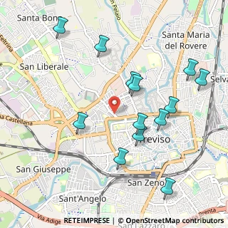 Mappa Via Monfalcone, 31100 Treviso TV, Italia (1.06615)
