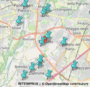 Mappa Piazza Monsignore Premarini, 24048 Treviolo BG, Italia (2.34462)