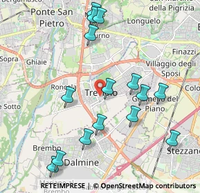 Mappa Piazza Monsignore Premarini, 24048 Treviolo BG, Italia (2.176)