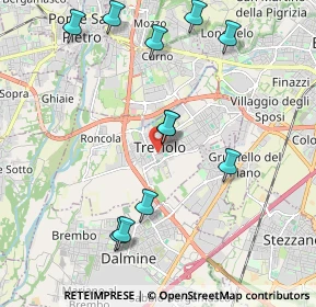 Mappa Piazza Monsignore Premarini, 24048 Treviolo BG, Italia (2.17545)
