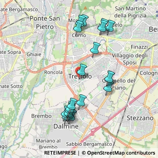 Mappa Piazza Monsignore Premarini, 24048 Treviolo BG, Italia (2.1145)