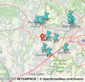 Mappa Via 25 Aprile, 24048 Treviolo BG, Italia (3.58818)