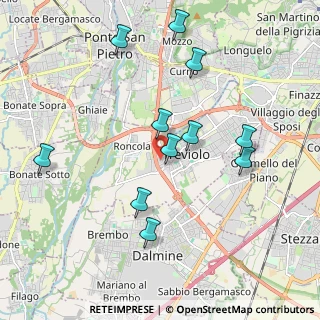 Mappa Via 25 Aprile, 24048 Treviolo BG, Italia (1.96909)