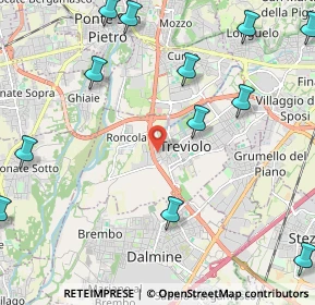 Mappa Via 25 Aprile, 24048 Treviolo BG, Italia (3.04462)