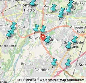 Mappa Via 25 Aprile, 24048 Treviolo BG, Italia (2.55824)