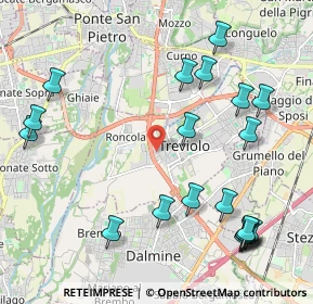 Mappa Via 25 Aprile, 24048 Treviolo BG, Italia (2.561)