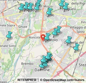 Mappa Via 25 Aprile, 24048 Treviolo BG, Italia (2.3895)