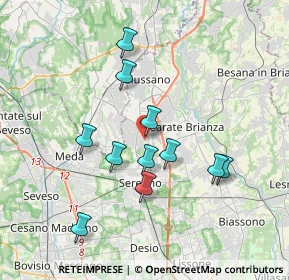 Mappa Via Tagliamento, 20833 Giussano MB, Italia (3.31909)