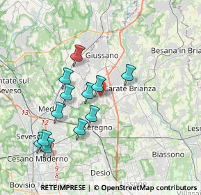 Mappa Via Tagliamento, 20833 Giussano MB, Italia (3.52)