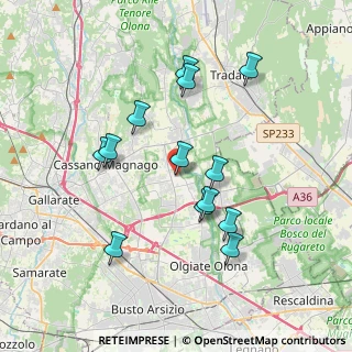 Mappa Via Fratelli Ferrari, 21054 Fagnano Olona VA, Italia (3.46)