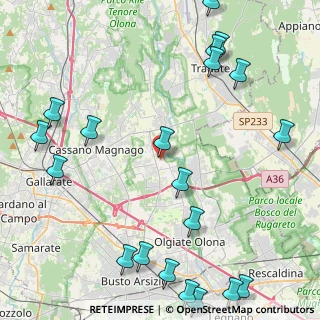 Mappa Via Fratelli Ferrari, 21054 Fagnano Olona VA, Italia (6.009)