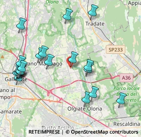Mappa Via Fratelli Ferrari, 21054 Fagnano Olona VA, Italia (4.6985)