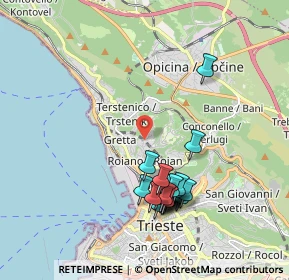 Mappa Unnamed Road, 34135 Trieste TS, Italia (1.8905)
