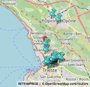 Mappa Unnamed Road, 34135 Trieste TS, Italia (1.8535)