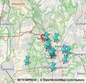Mappa Via Gran Sasso, 20823 Lentate sul Seveso MB, Italia (3.41333)