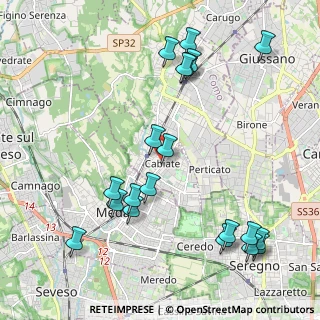 Mappa Via Lombardia, 22060 Cabiate CO, Italia (2.423)