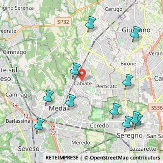 Mappa Via Lombardia, 22060 Cabiate CO, Italia (2.70091)