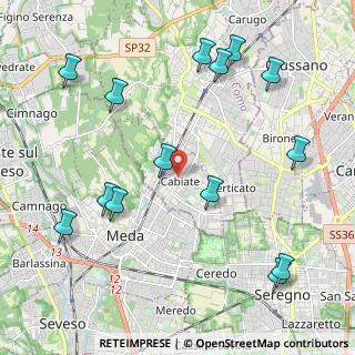 Mappa Via Lombardia, 22060 Cabiate CO, Italia (2.51571)
