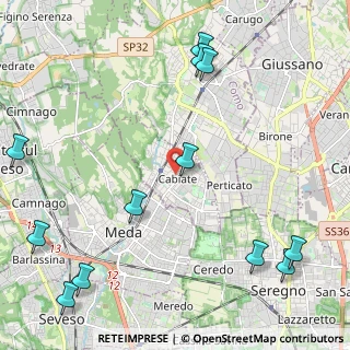 Mappa Via Lombardia, 22060 Cabiate CO, Italia (2.98833)