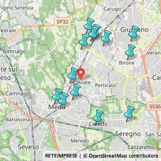 Mappa Via Lombardia, 22060 Cabiate CO, Italia (2.14692)