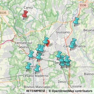 Mappa Via Lombardia, 22060 Cabiate CO, Italia (4.12938)