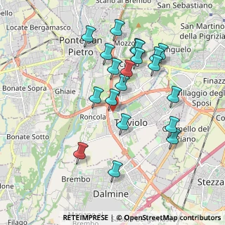 Mappa Via Trento, 24048 Treviolo BG, Italia (1.8495)