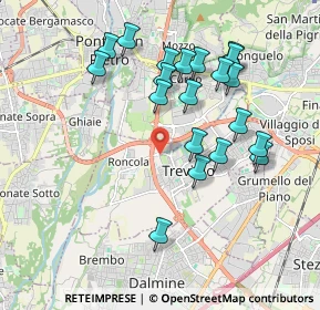 Mappa Via Trento, 24048 Treviolo BG, Italia (1.8715)