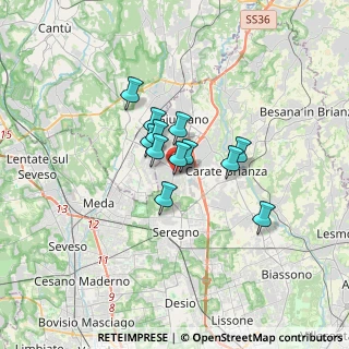 Mappa Viale Brianza, 20833 Giussano MB, Italia (2.06333)