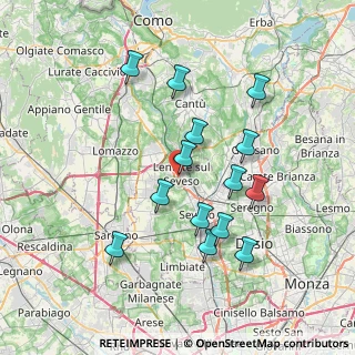 Mappa Via Capitano Mario Riva, 20030 Lentate sul Seveso MB, Italia (6.98643)