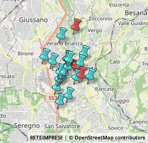 Mappa Via Giuseppe Marcora, 20841 Carate Brianza MB, Italia (1.051)