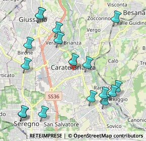 Mappa Via Giuseppe Marcora, 20841 Carate Brianza MB, Italia (2.46765)