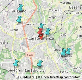Mappa Via Giuseppe Marcora, 20841 Carate Brianza MB, Italia (2.02727)