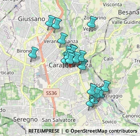 Mappa Via Giuseppe Marcora, 20841 Carate Brianza MB, Italia (1.393)
