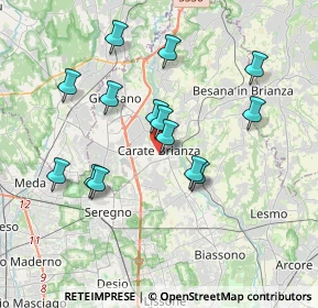 Mappa Via Giuseppe Marcora, 20841 Carate Brianza MB, Italia (3.42429)