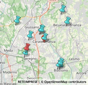 Mappa Via Giuseppe Marcora, 20841 Carate Brianza MB, Italia (3.8625)