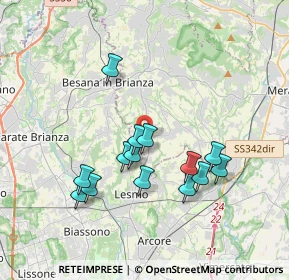 Mappa Rogoredo-Valaperta-Rimoldo, 23880 Casatenovo LC, Italia (3.33857)