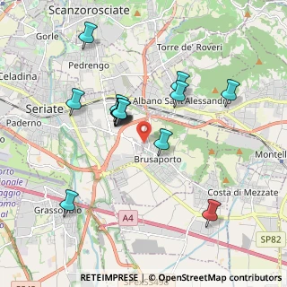 Mappa Via Enrico Toti, 24060 Brusaporto BG, Italia (1.72143)